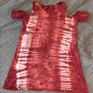 Off shoulder tie-dye dress